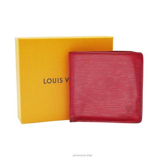 🔴 Louis Vuitton Marco Wallet - Red Epi Leather