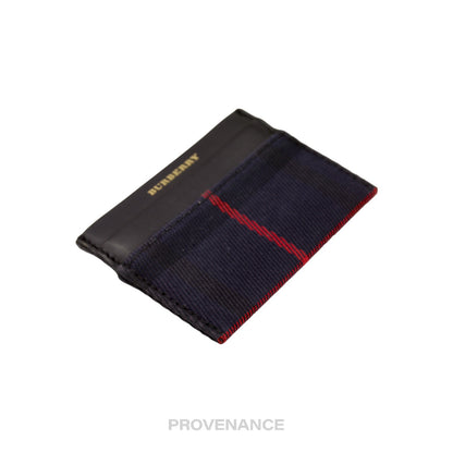 🔴 Burberry Card Holder Wallet - Navy Check