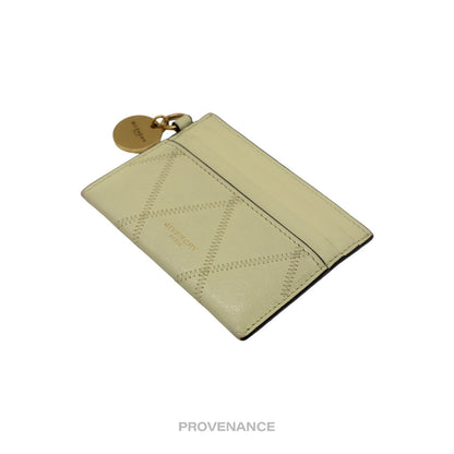 🔴 Givenchy Card Holder Wallet - Quilted Ivory Leather