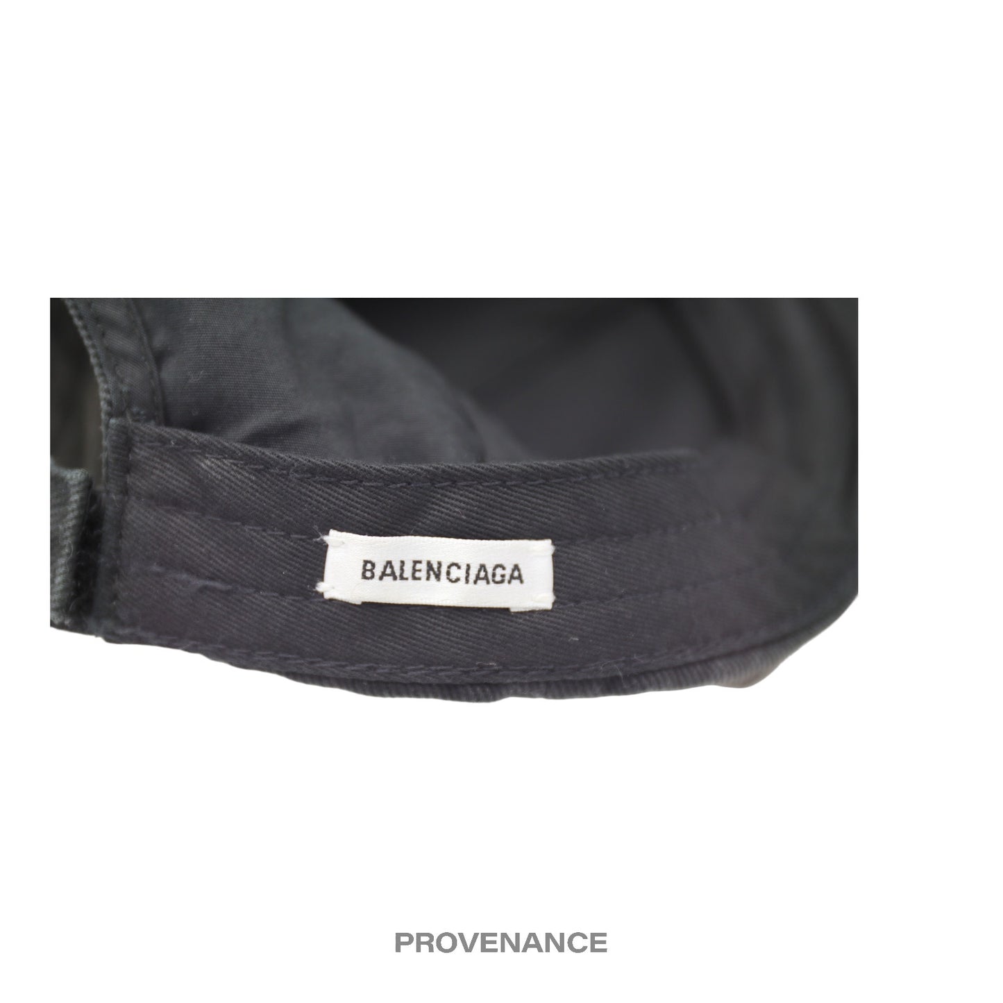 🔴 Balenciaga Embroidered Rainbow Logo Cap - Washed Black