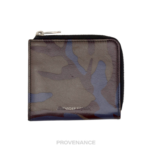 🔴 Alexander McQueen Zip Wallet - Camouflage Leather