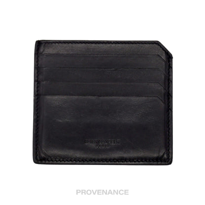 🔴 SLP Card Holder Wallet - Black Calfskin Leather