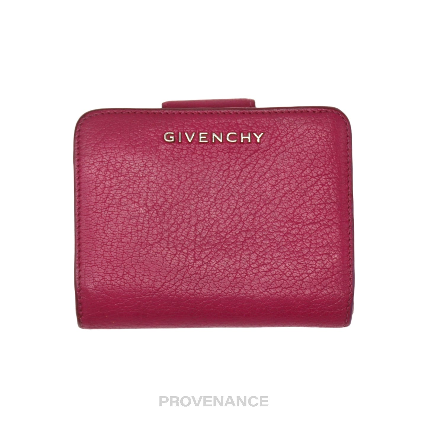 🔴 Givenchy Compact Snap Wallet - Pink Leather