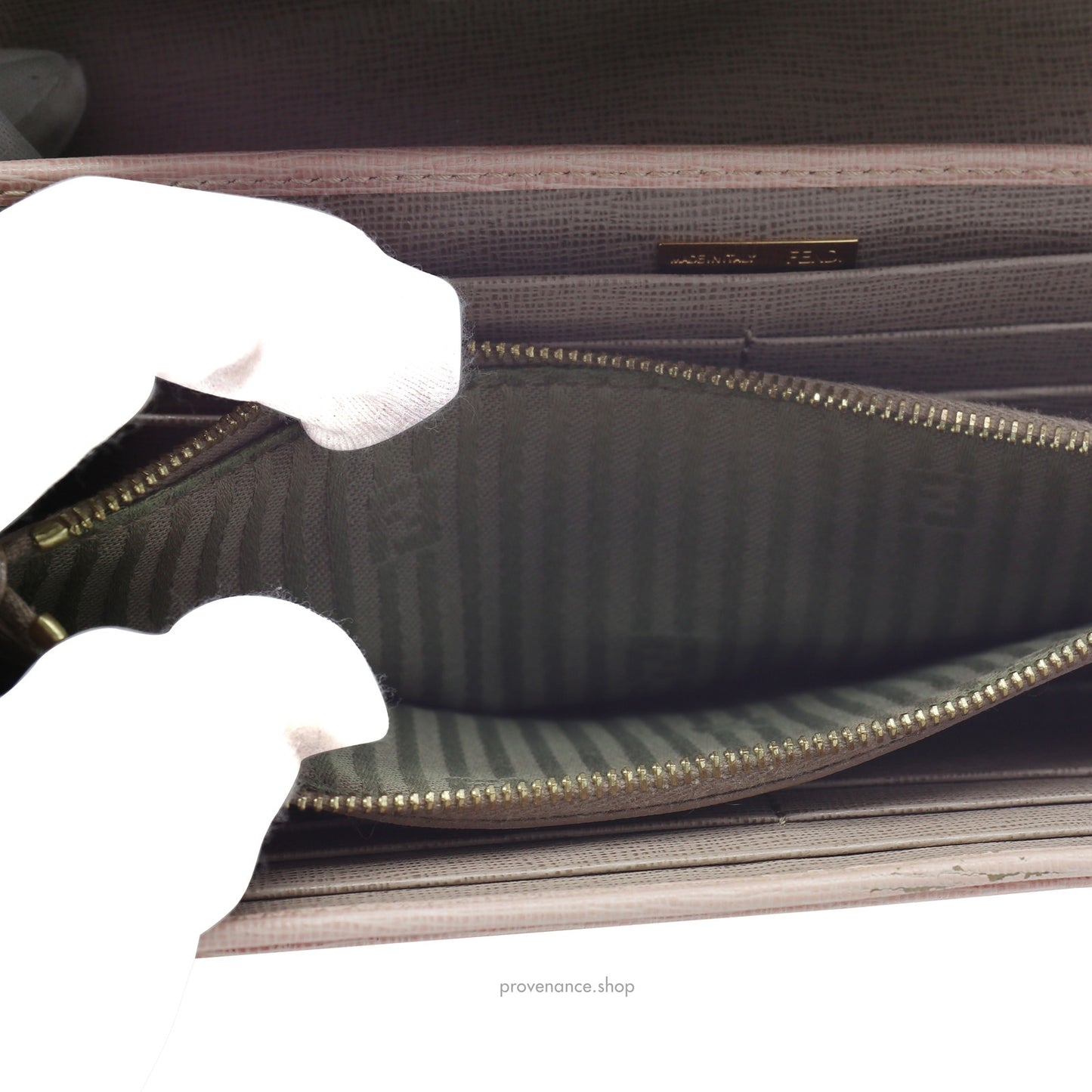 🔴 Fendi Long Wallet - Fuchsia Pink Leather