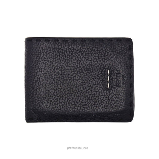 🔴 Fendi Selleria Horizontal Wallet - Black Roman Leather
