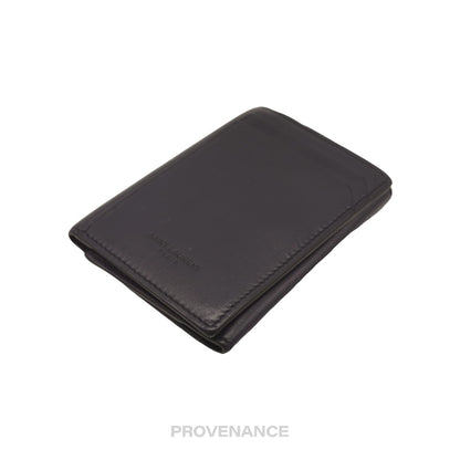 🔴 Saint Laurent Paris SLP Key Card Wallet - Navy Calfskin Leather