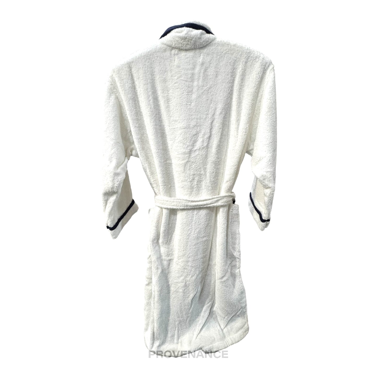 🔴 Yves Saint Laurent YSL Logo Robe - White French Terry