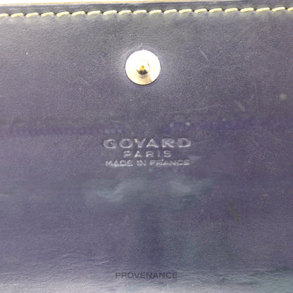 🔴 Goyard Varenne Long Wallet - Navy Blue Goyardine