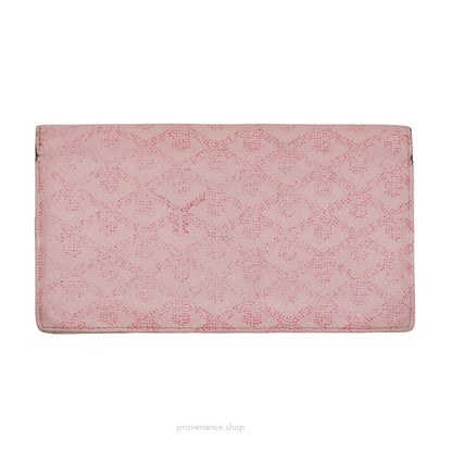 🔴 Goyard Richelieu Long Wallet - Pink Goyardine