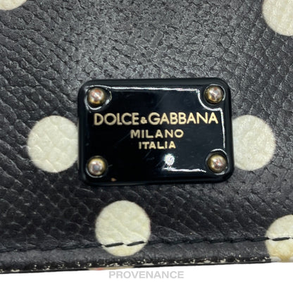 🔴 Dolce & Gabbana Logo Card Holder Wallet - Polkadot