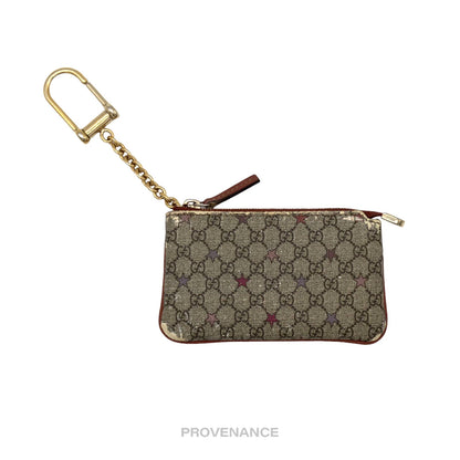 🔴 Gucci Key Pouch Cles - Micro GG Supreme Stars Red