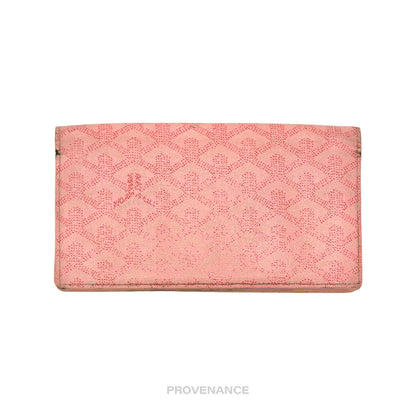 🔴 Goyard Richelieu Long Wallet - Pink Goyardine