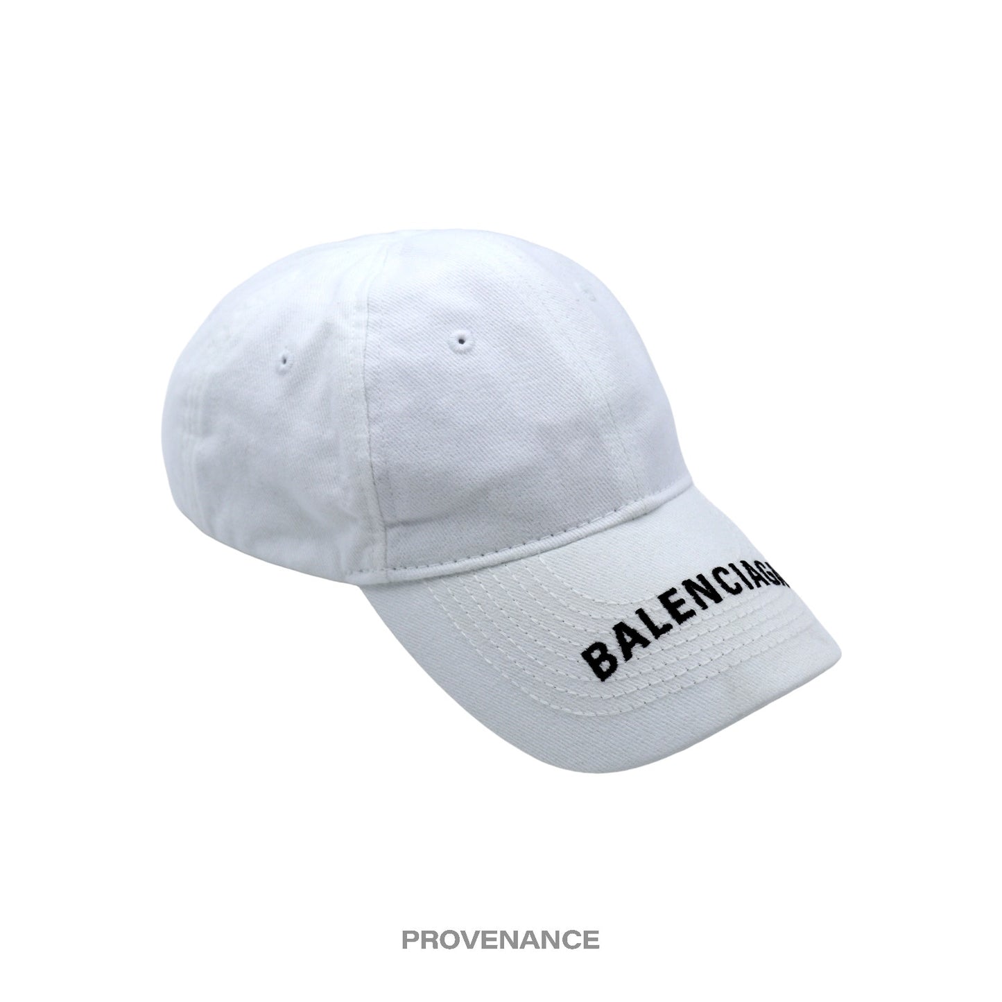 🔴 Balenciaga Embroidered Logo Cap - White