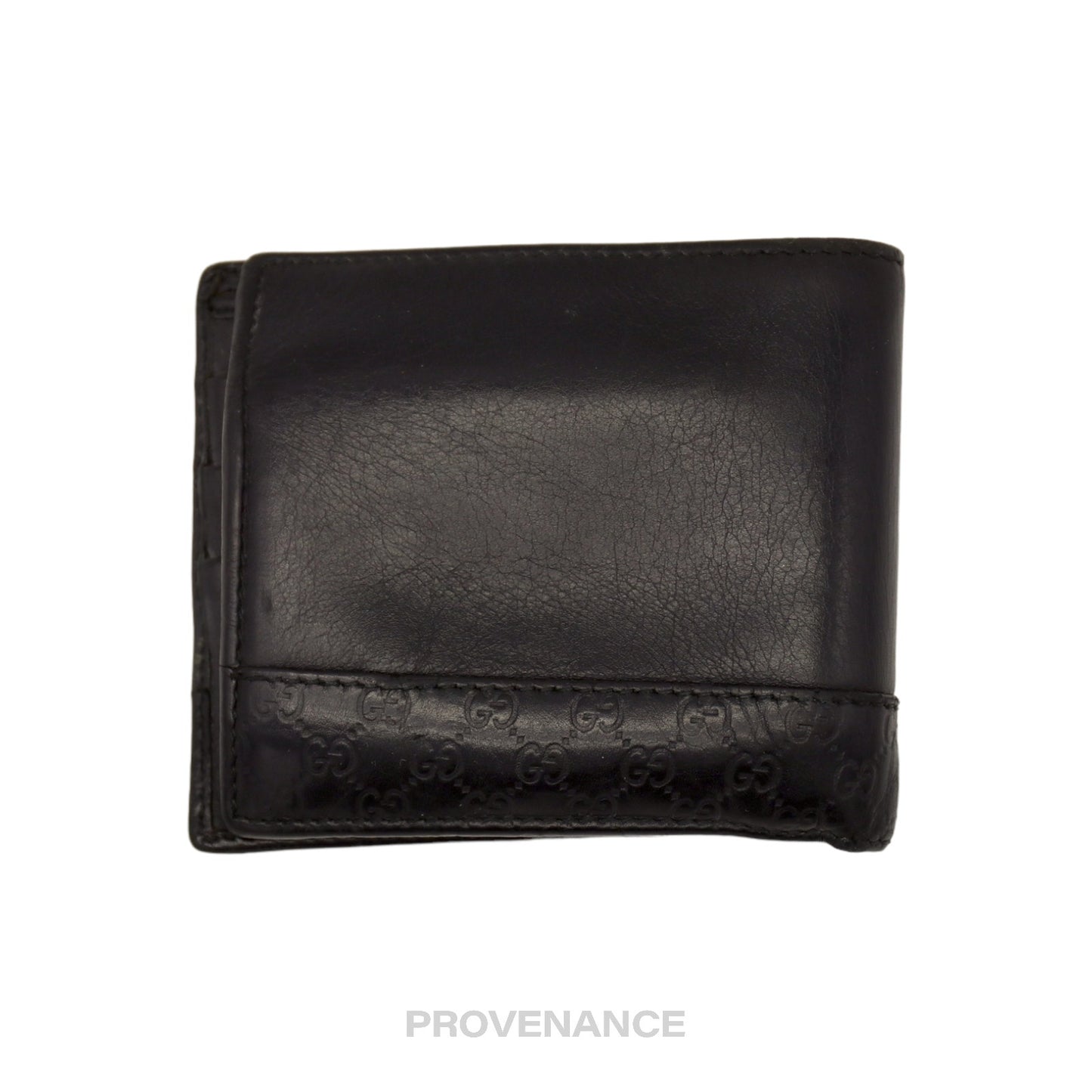 🔴 Gucci Bifold Wallet - Black MicroGuccissima Leather