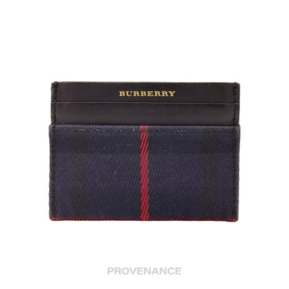 🔴 Burberry Card Holder Wallet - Navy Check