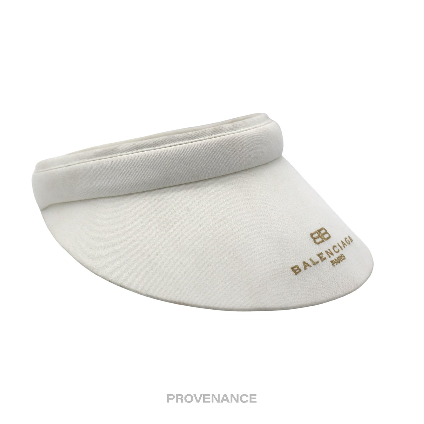 🔴 Balenciaga BB Logo Embroidered Visor - White