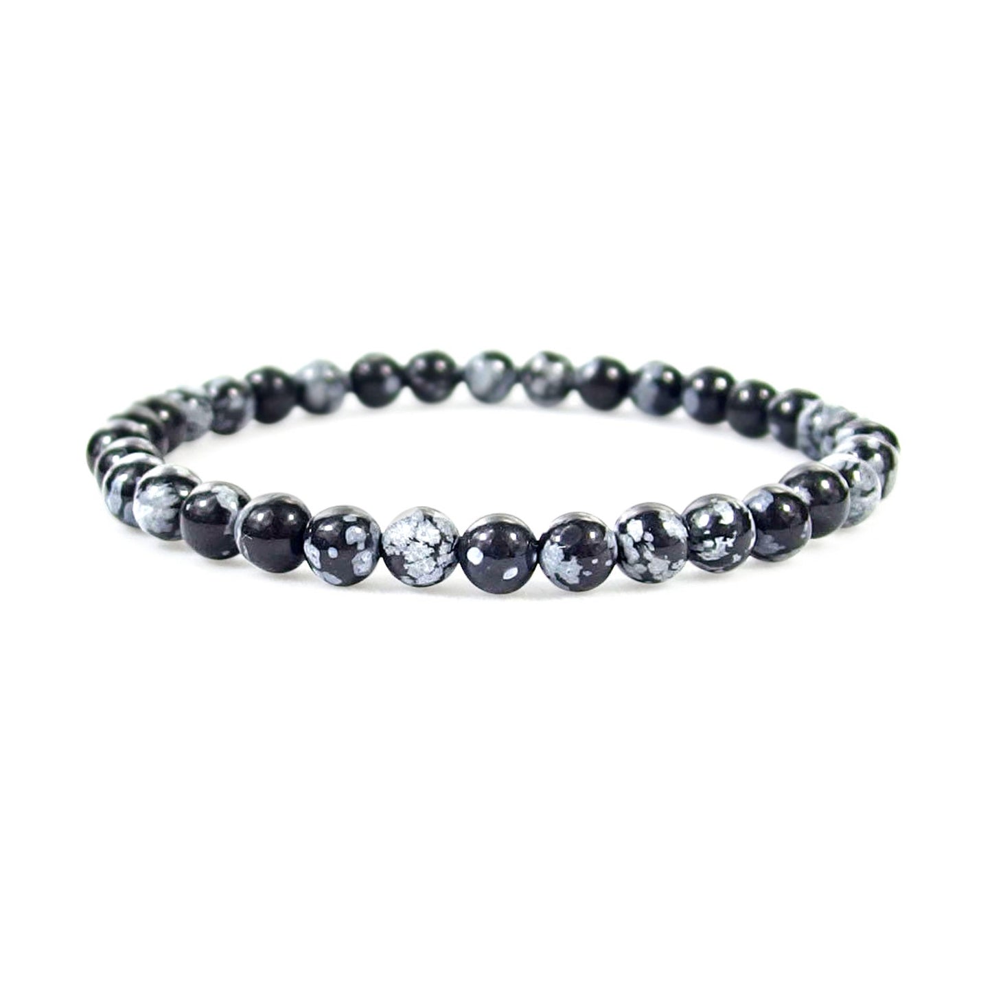 🔴 Bracelet - Snowflake Obsidian 6mm.