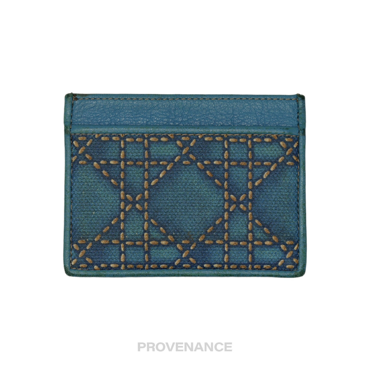 🔴 Dior Cannage Card Holder Wallet - Blue