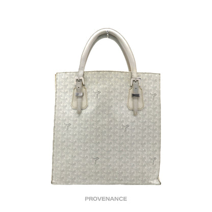 🔴 Goyard Comores Tote Bag - White Goyardine