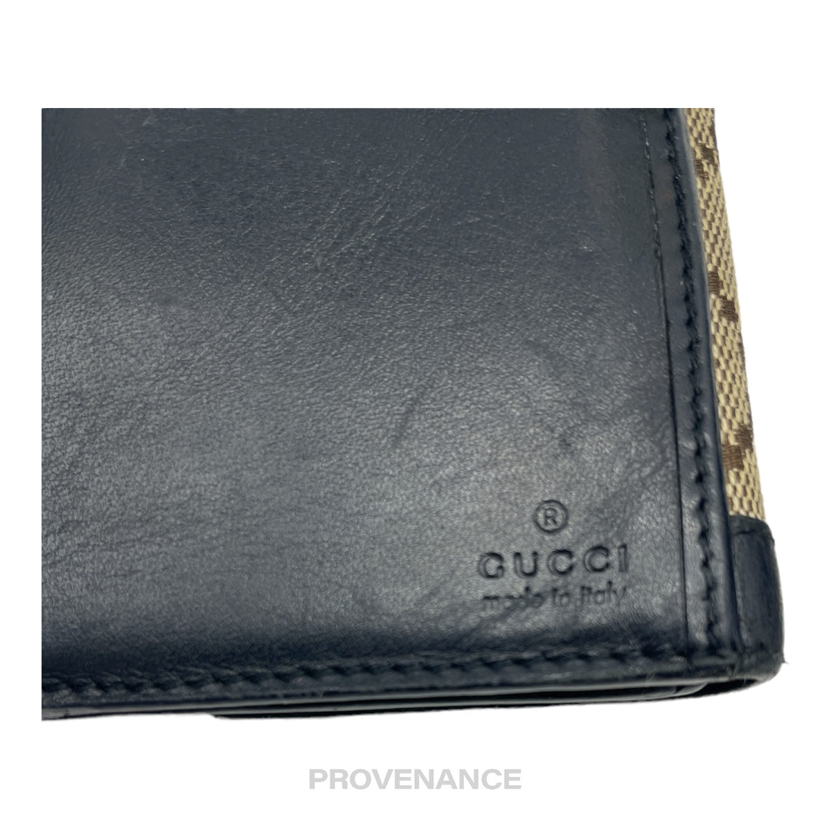 🔴 Gucci Long Wallet - GG Canvas Stripe