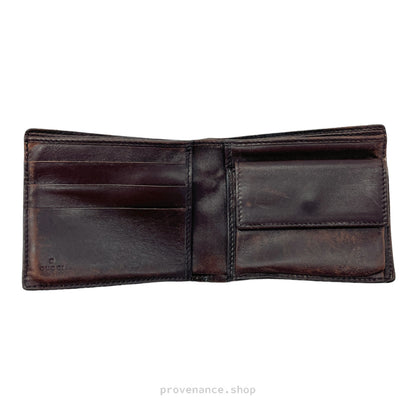 🔴 Gucci GG Guccissima Bifold Wallet - Dark Chocolate