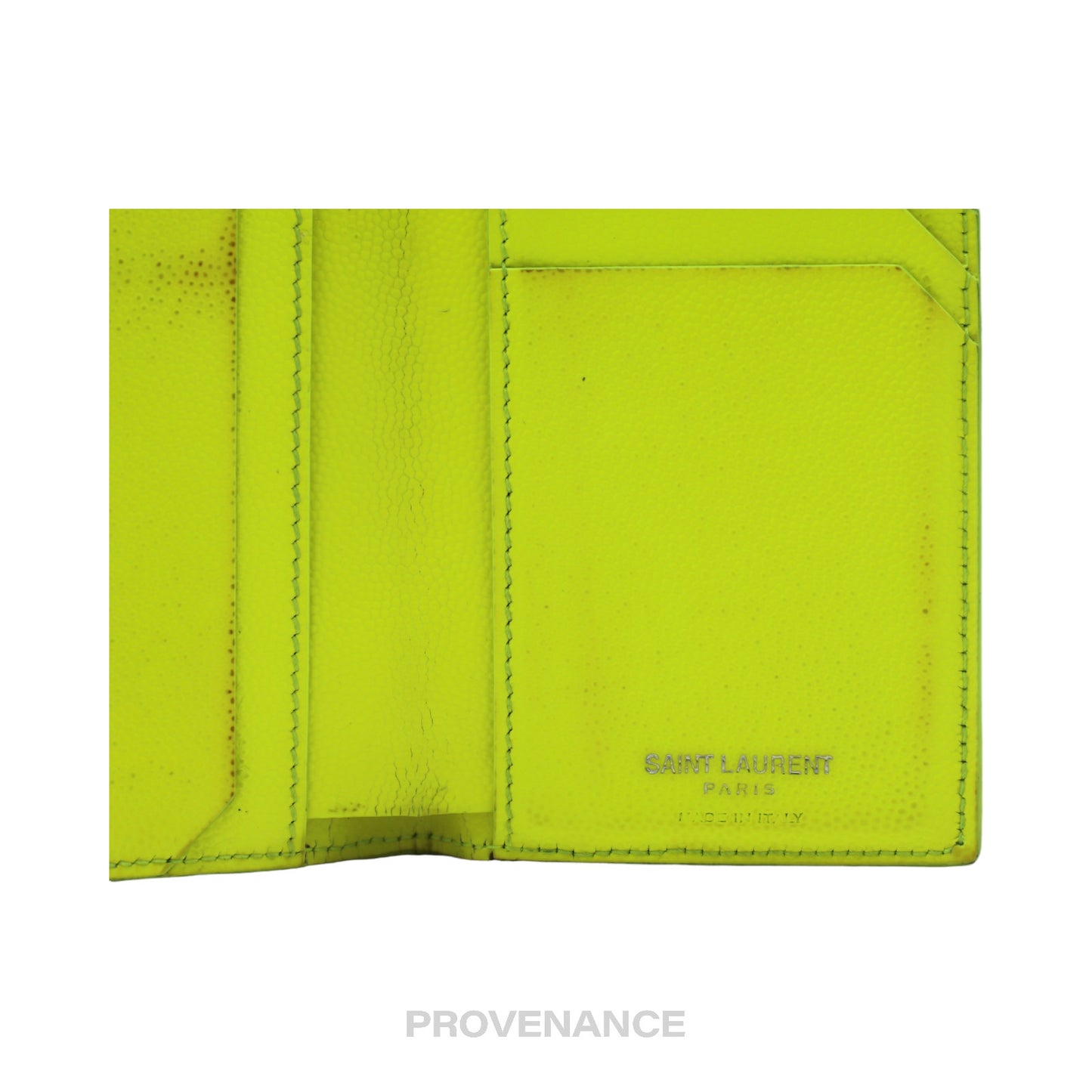 🔴 Saint Laurent Paris SLP Card Holder Wallet - Neon