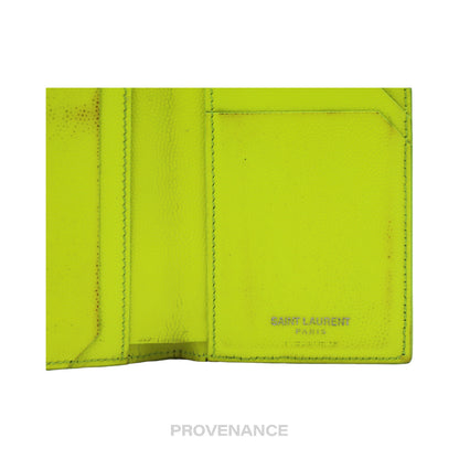 🔴 Saint Laurent Paris SLP Card Holder Wallet - Neon