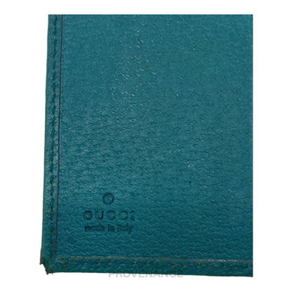 🔴 Gucci Card Wallet - GG Canvas Blue