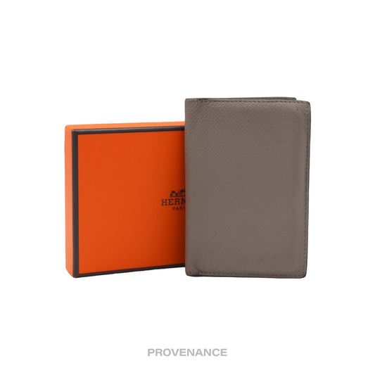 🔴 Hermès MC² Euclide Card Holder Wallet - Gris Asphalt