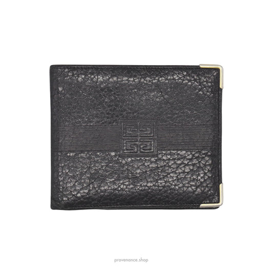 🔴 Givenchy ID Bifold Wallet - Black Leather
