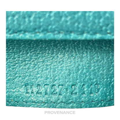 🔴 Gucci Card Wallet - GG Canvas Blue