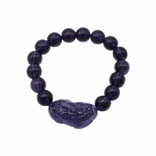 🔴 Bracelet - Amethyst Purple Prone Dragon 11MM.