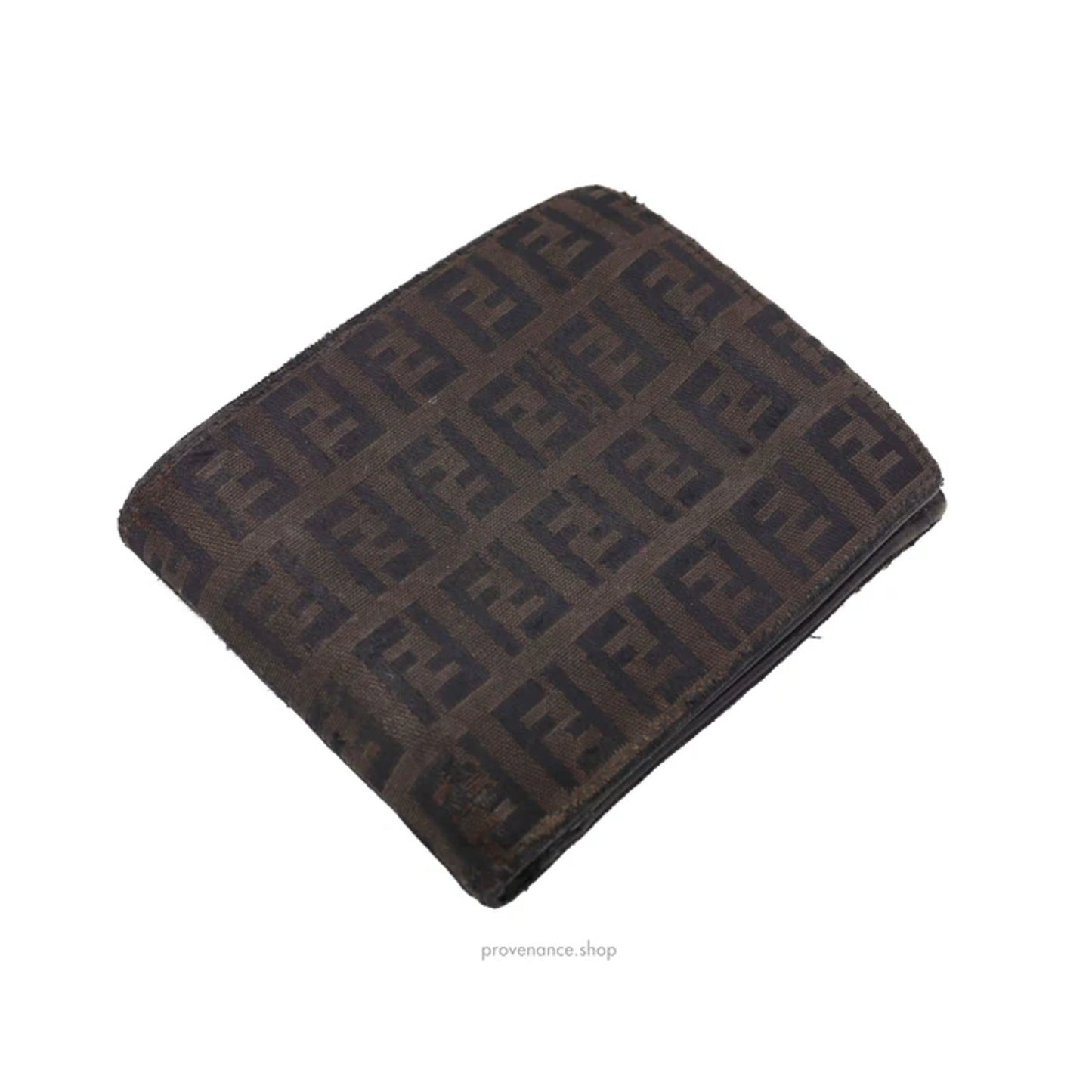 🔴 Fendi FF Zucca Bifold Wallet - Brown