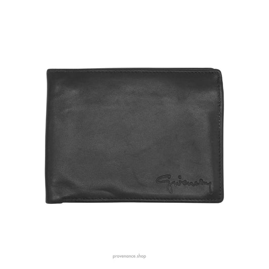 🔴 Givenchy Bifold Wallet - Black Leather