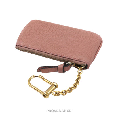 🔴 Gucci MII Key Pouch Cles - Powder Pink Tumbled Leather