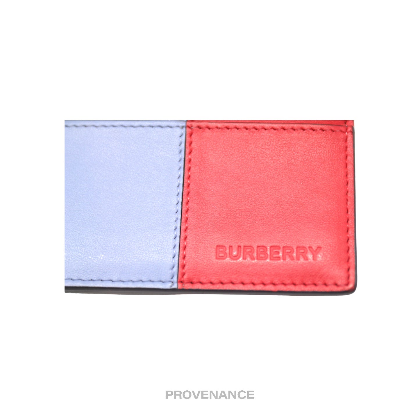 🔴 Burberry Card Holder Wallet - Colorblock Leather