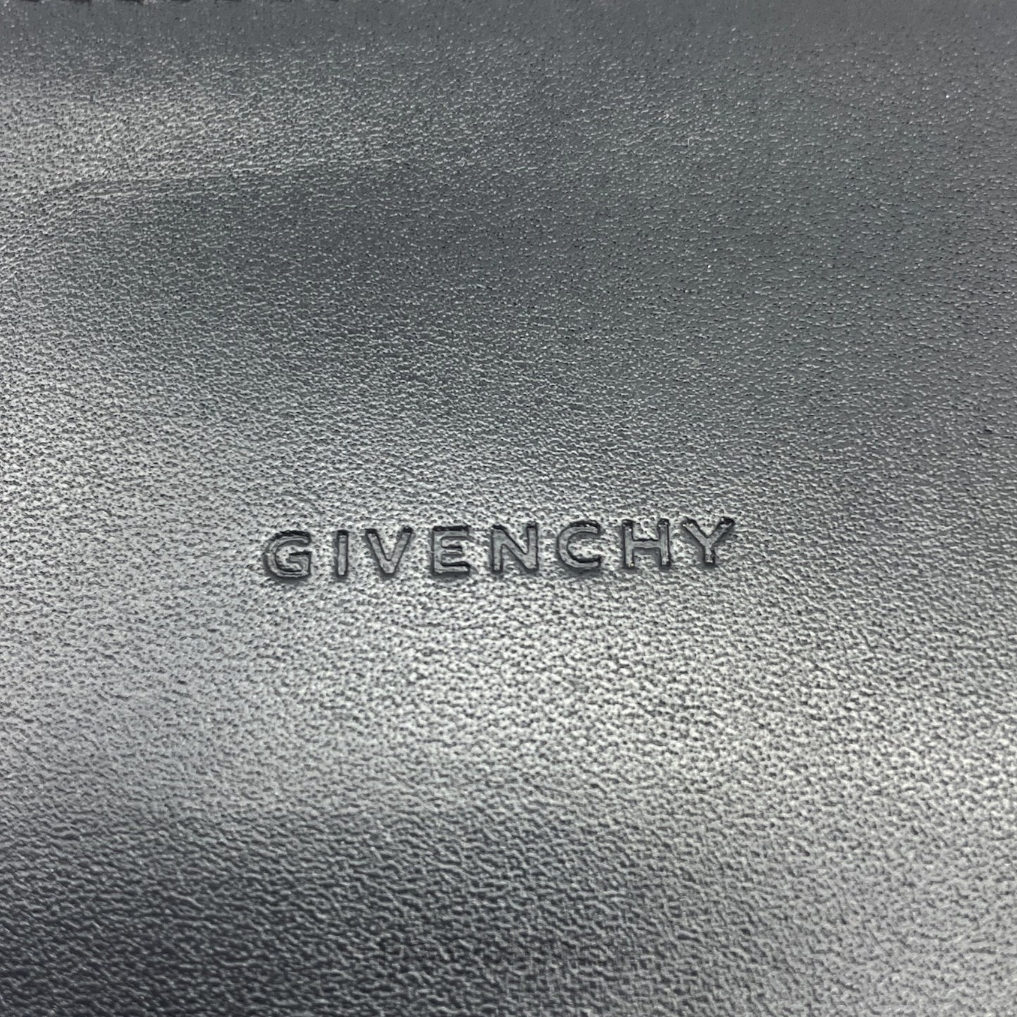 🔴 Givenchy Logo Card Holder Wallet - Black Leather