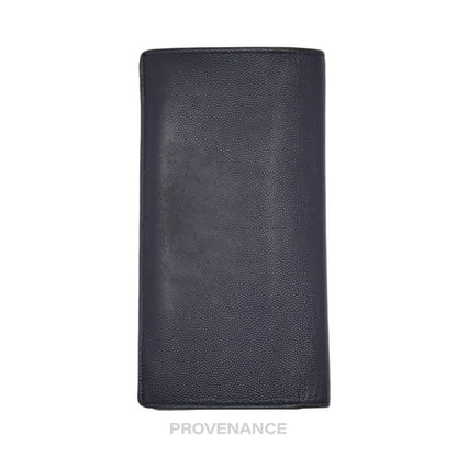 🔴 SLP Zip Long Wallet - Navy Leather