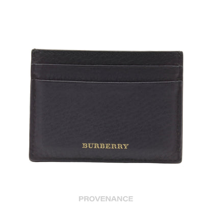 🔴 Burberry Studded Card Wallet - Black Leather