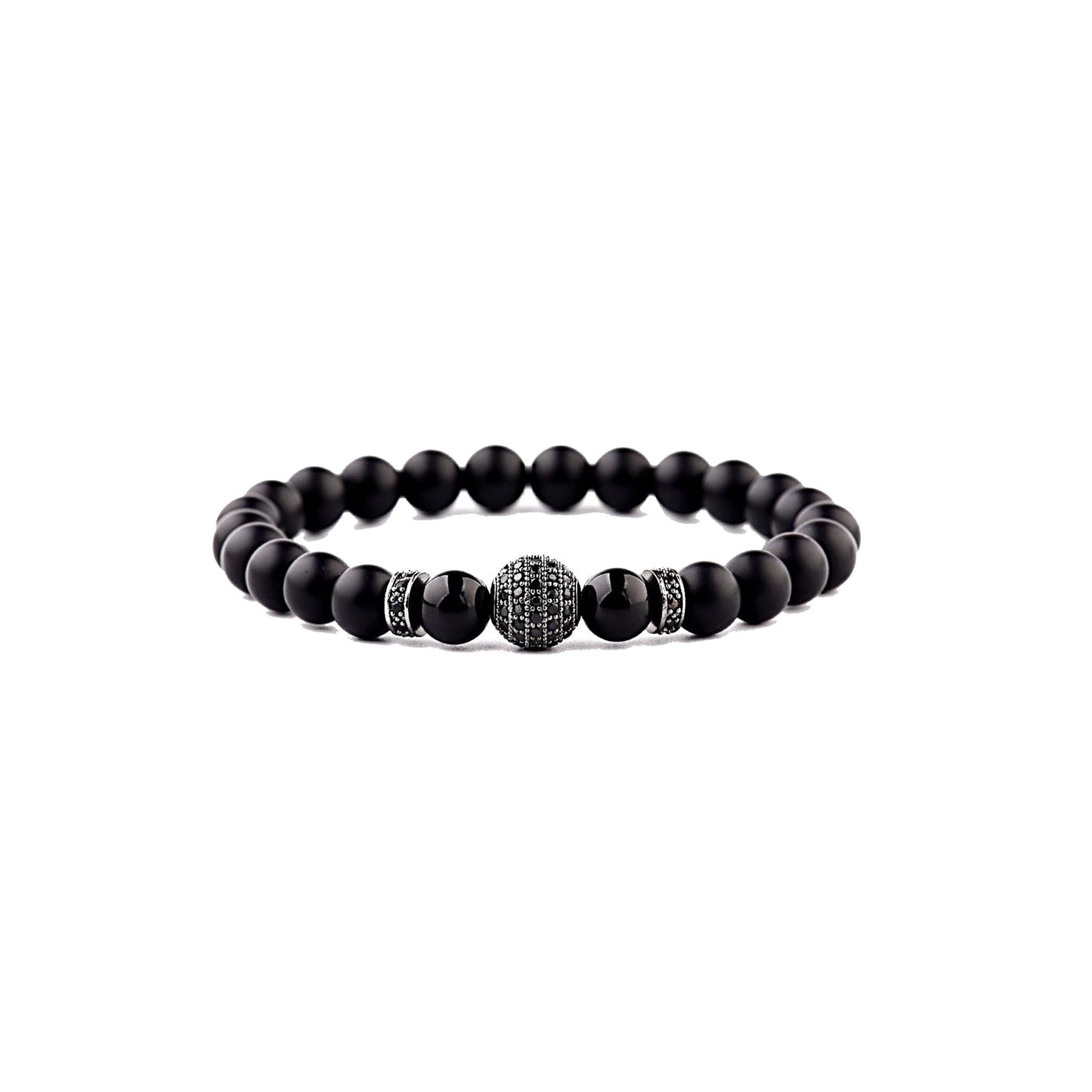 🔴 Bracelet - Black Rhodium Globe Pavé Shambala