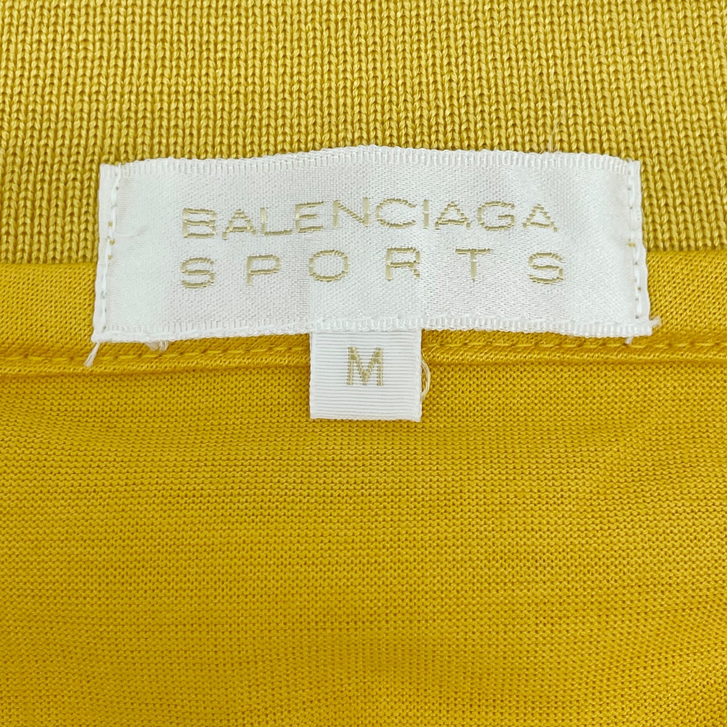 🔴 BALENCIAGA Embroidered Long Sleeve Polo Shirt - Yellow