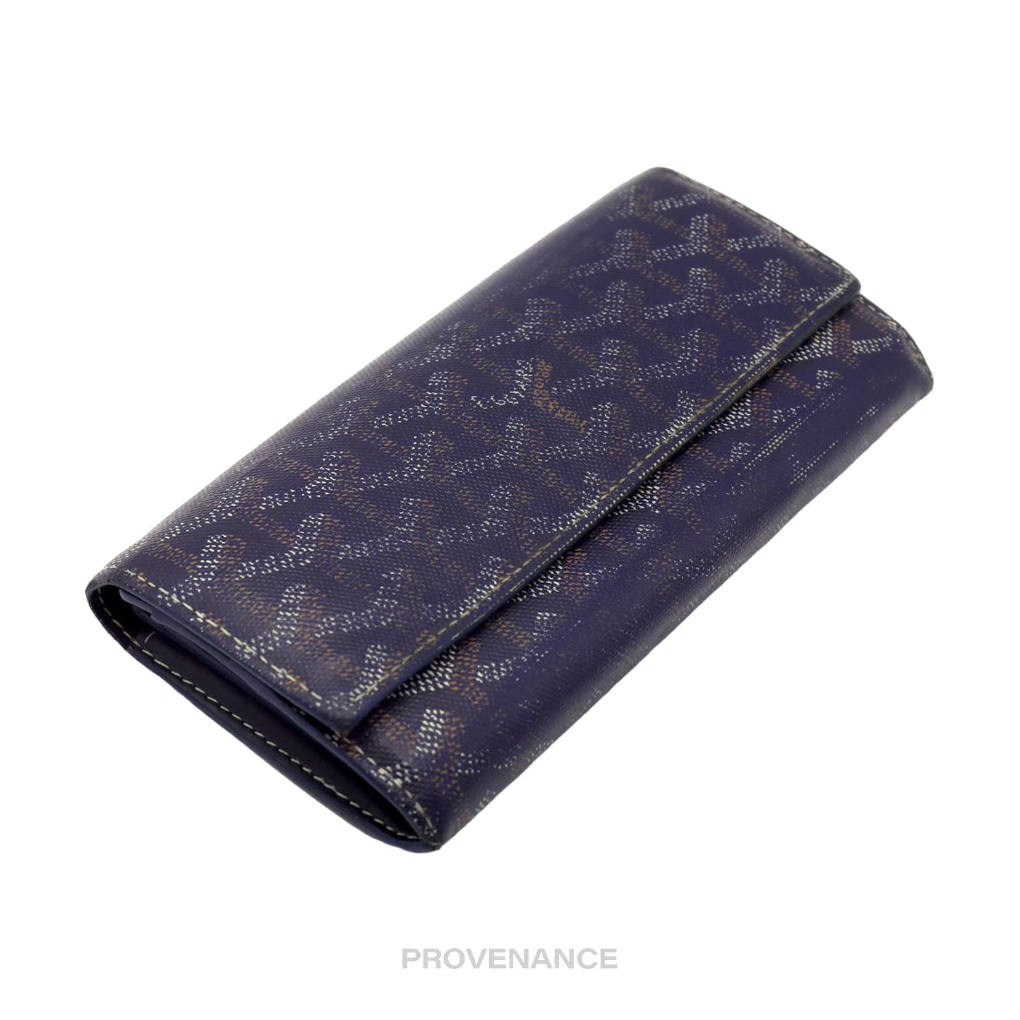 🔴 Goyard Varenne Long Wallet - Navy Blue Goyardine