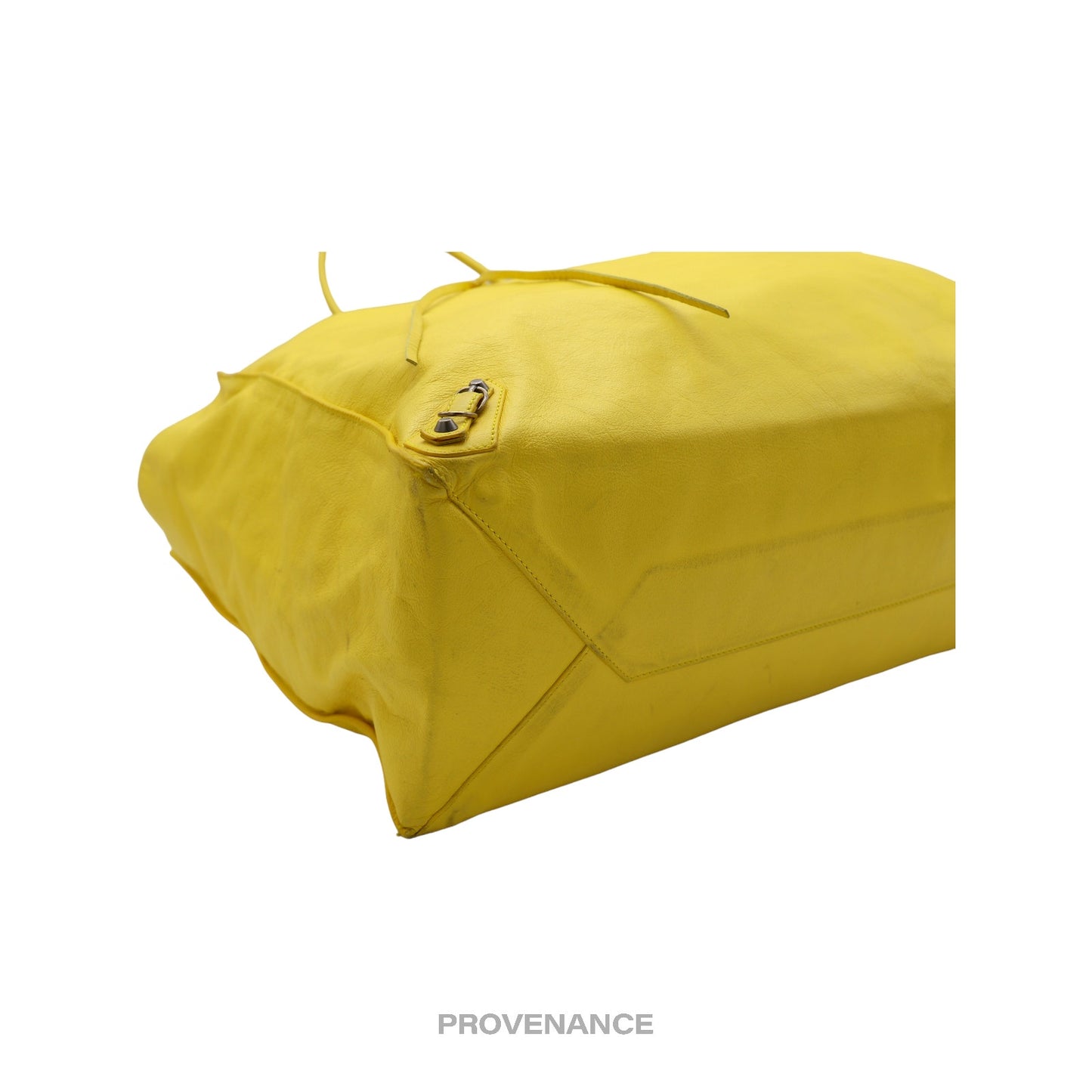 🔴 Balenciaga Papier A4 Tote Bag - Yellow Leather