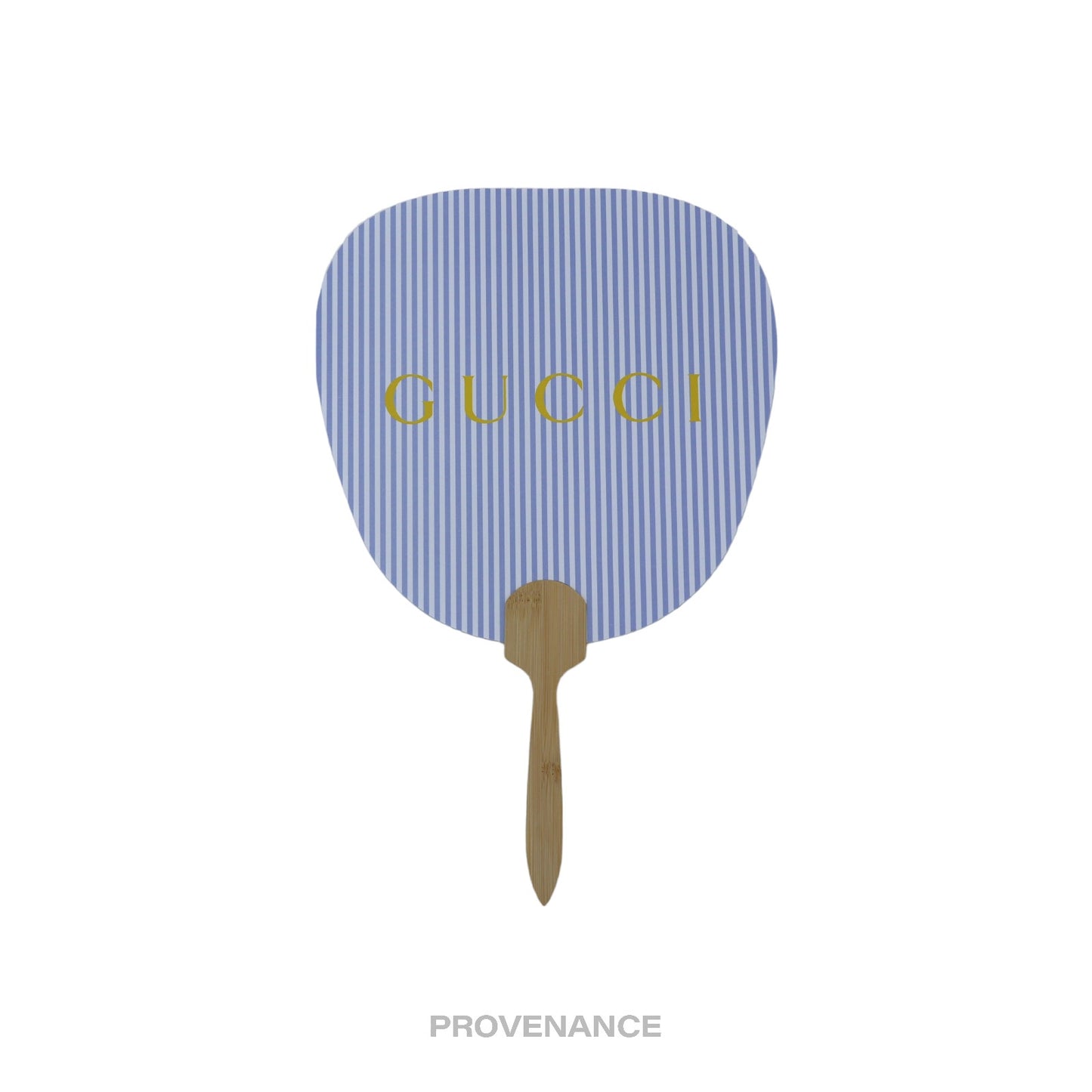 🔴 Gucci Logo Bamboo Hand Fan - Striped