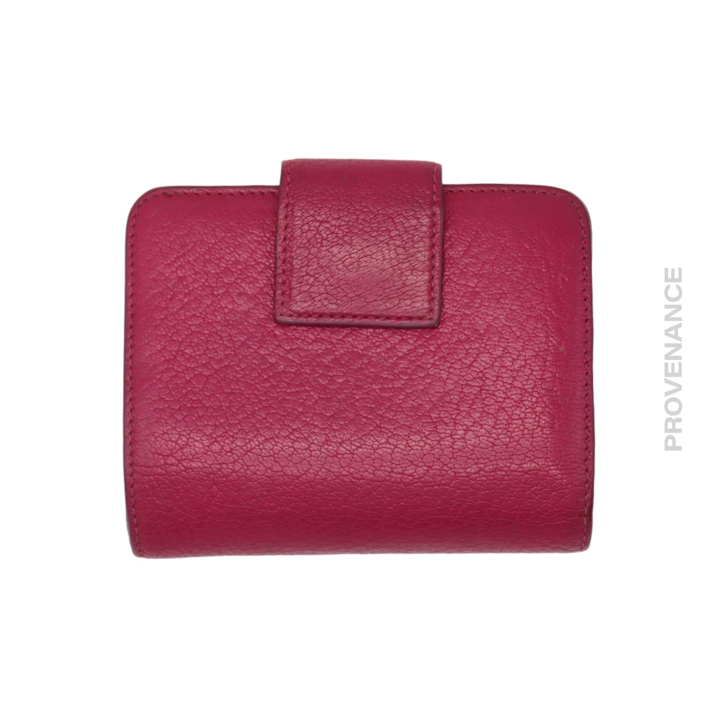 🔴 Givenchy Compact Snap Wallet - Pink Leather