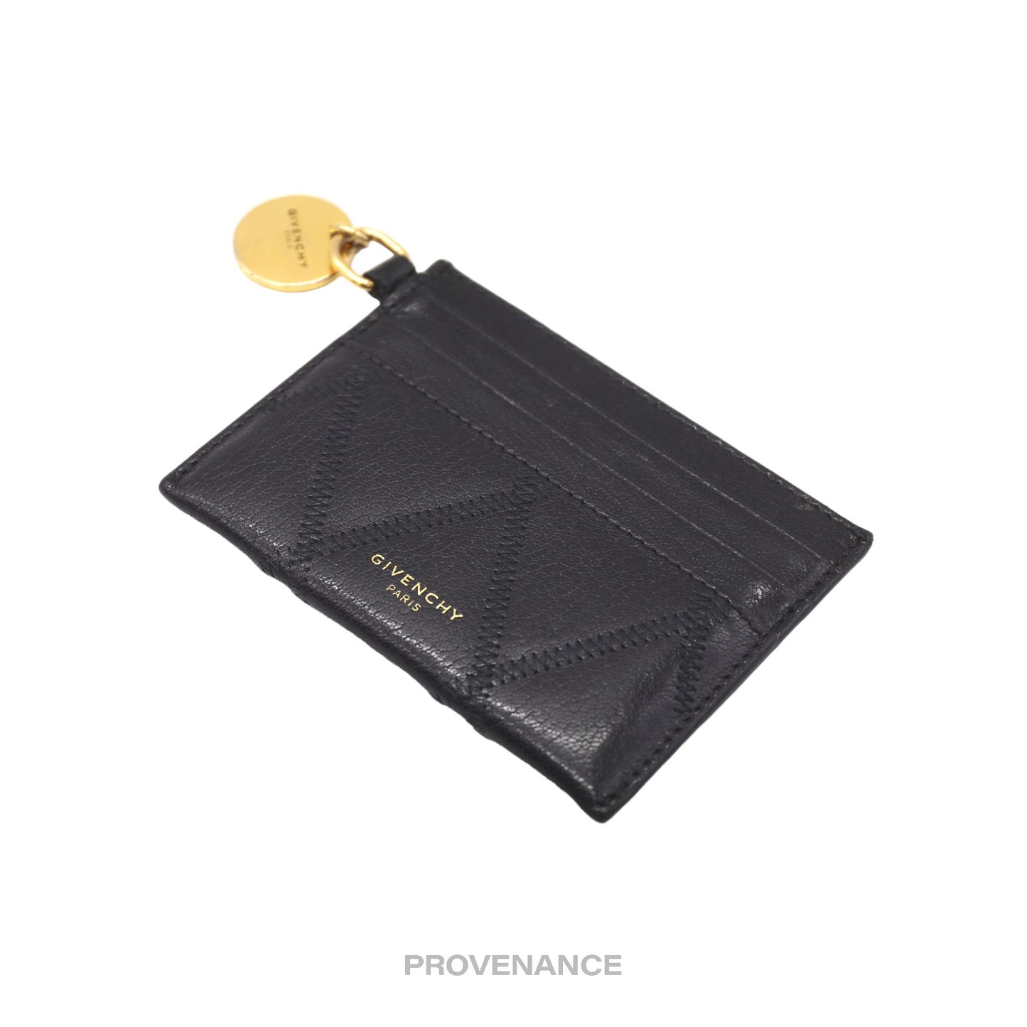 🔴 Givenchy Card Holder Wallet - Quilted Black Leather