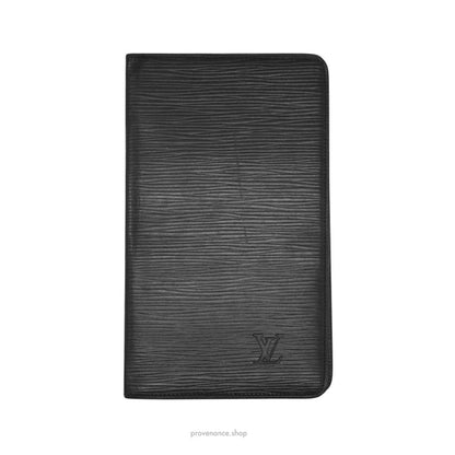 🔴 Louis Vuitton "MALLETIER" Long Wallet - Black Epi Noir Leather