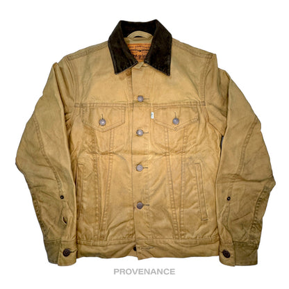 🔴 Levis x Filson Trucker Jacket - Tan Waxed Tin Cloth S