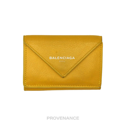 🔴 Balenciaga Papier Mini Wallet - Yellow