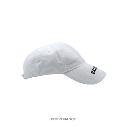 🔴 Balenciaga Embroidered Logo Cap - White